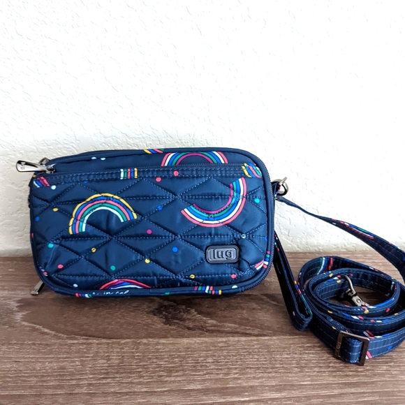 lug Handbags - Lug roundabout 2 convertible wallet crossbody rainbow navy NWT